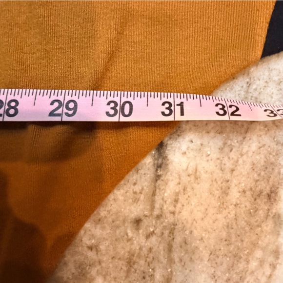 Allegra K Mustard Yellow Varsity Stripe Top XL - Picture 6 of 8